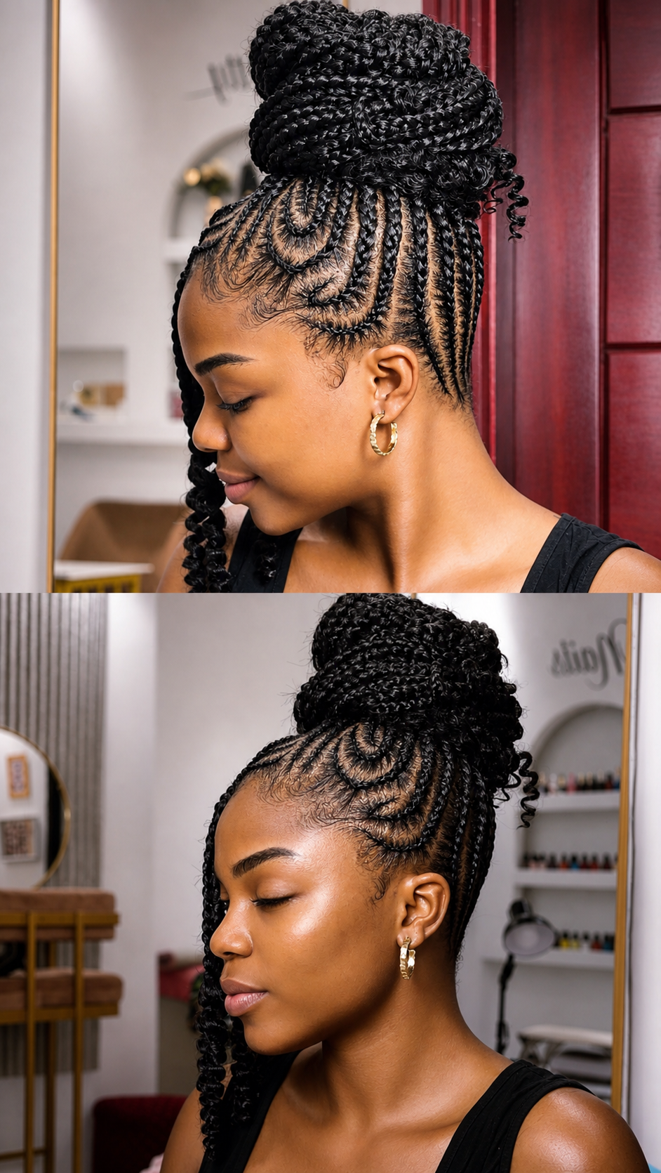 Coiffure tressée élégante